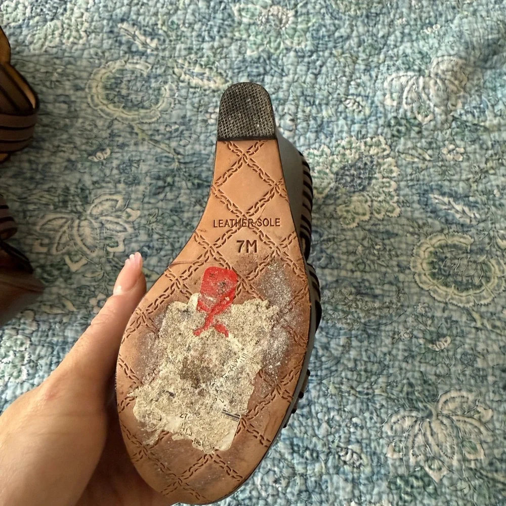 L.A.M.B wedge sandals